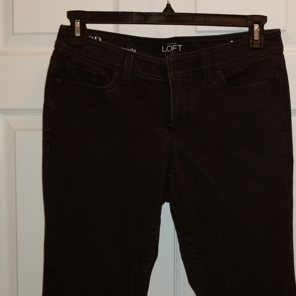 Ann Taylor Loft Black Jeans Modern Straight 8P